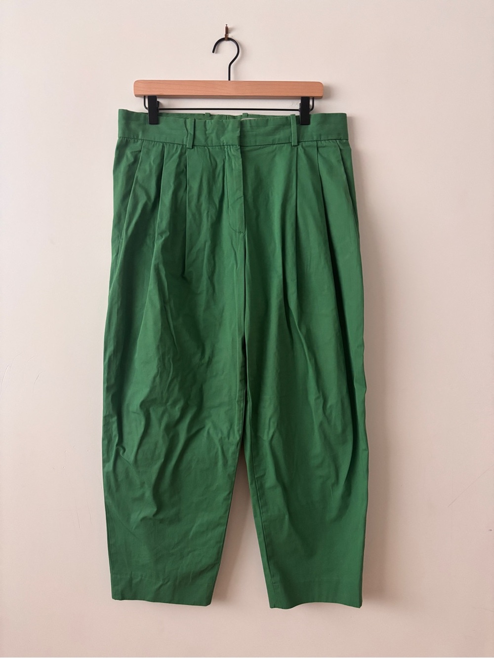 COS Green Tailored Waistband Trousers